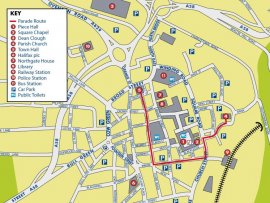 Map of 2016 Yorkshire Day Parade Route