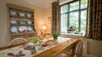 The dining room at Abbey Cottage,  Fountains Abbey,  Ripon,  Yorkshire © Mike Henton