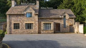 The exterior of Abbey Cottage and Abbey Stores nr Ripon,  Yorkshire © Chris Lacey